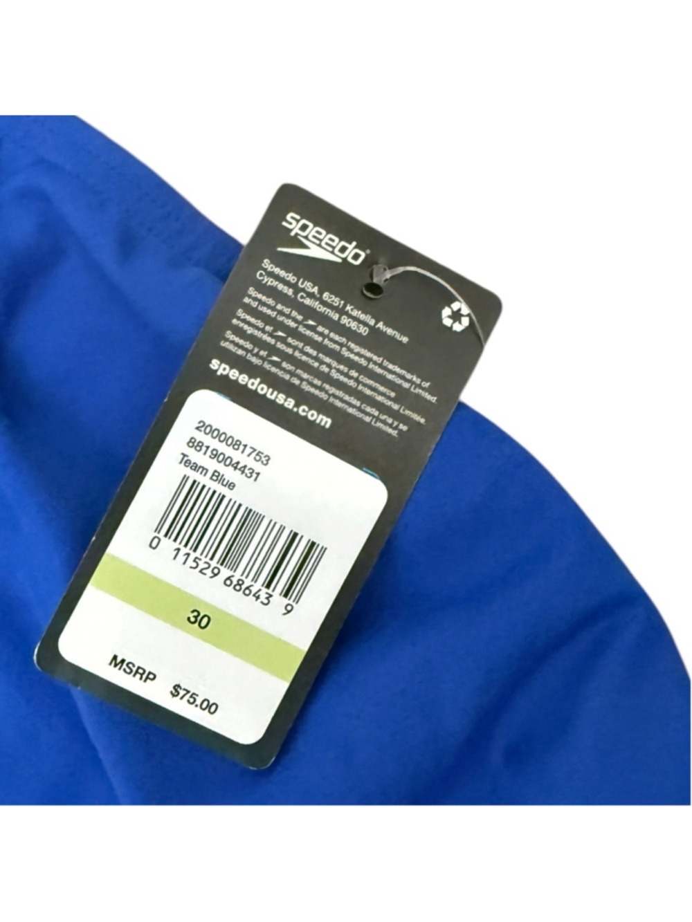Speedo Endurance+ One Piece Swimsuit Team Blue Size 30 - Picture 3 of 6